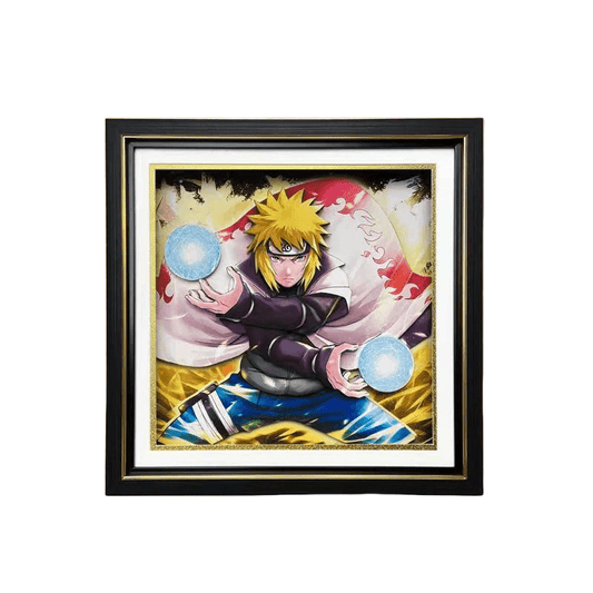 Namikaze Minato 3D Paper Cut Shadow Box Framed Art, Handmade Layered Papercraft Wall Decor, Naruto Anime Picture Frame, Fan Collectible Room Decor Gift