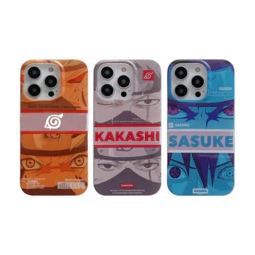 Naruto Anime Phone Case, Naruto Kakashi Sasuke Manga Panel Print Shockproof Hard Protective Phone Cover For iPhone, Cool Anime Character Phone Shell, Anime Fan Gift