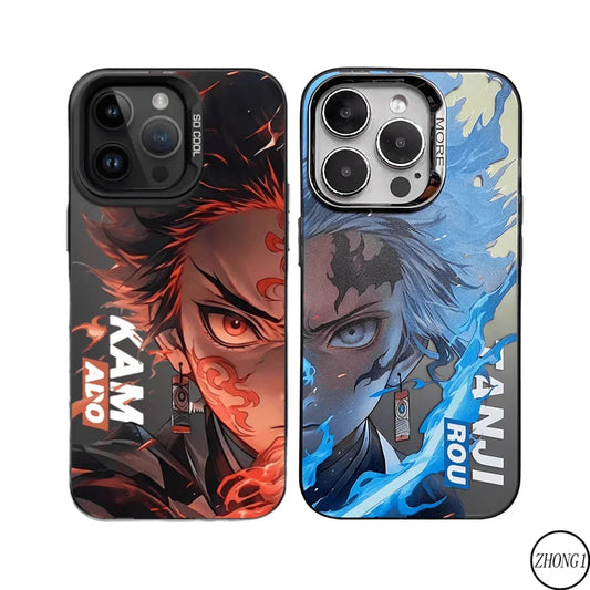 Demon Slayer Tanjiro Phone Case, HD Printed Shockproof Soft Bumper Protective Anime Phone Cover, Cool Kamado Tanjiro Anime Case for iPhone, Anime Fan Gift
