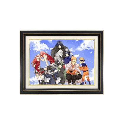 Naruto Anime 3D Paper Cut Shadow Box Framed Art, Handmade Layered Papercraft Wall Decor, Naruto Team 7 Character Painting Frame, Anime Fan Room Decor Gift