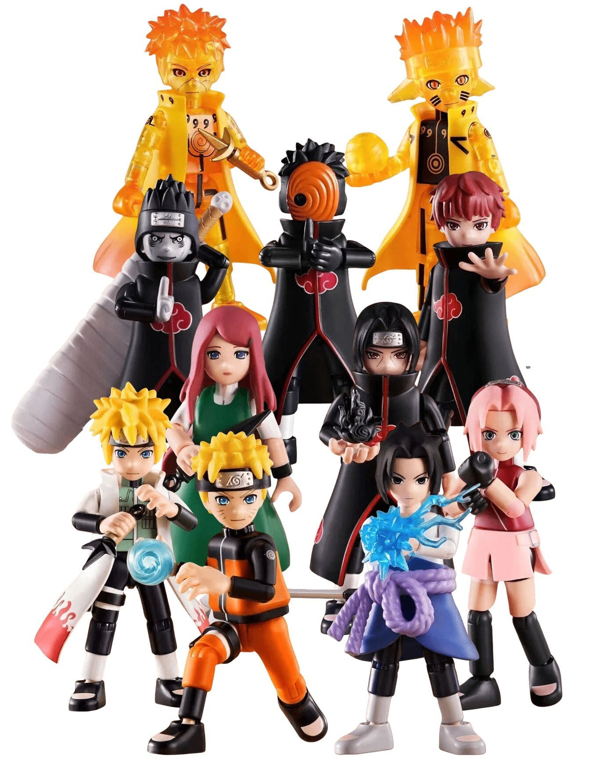 Naruto Anime Action Figures Set, Collectible Ninja Character Figurines, Movable Joints Model Toy, Desk Decor, Birthday Gift for Kids and Anime Fans