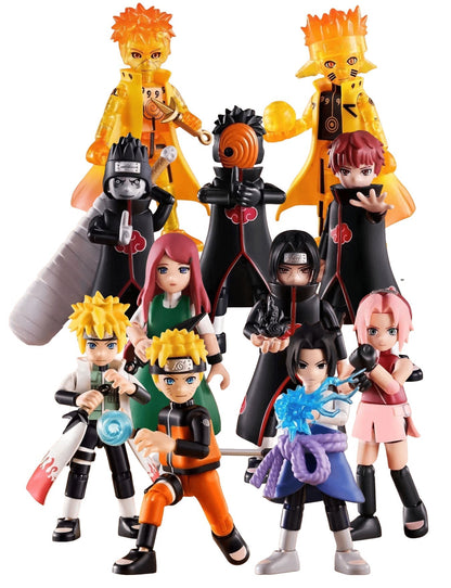 Naruto Anime Action Figures Set, Collectible Ninja Character Figurines, Movable Joints Model Toy, Desk Decor, Birthday Gift for Kids and Anime Fans