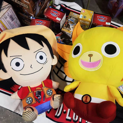 One Piece Anime Plush Toy, Luffy & Thousand Sunny Lion Head Soft Stuffed Plush Doll, Cute Cartoon Character Plushie, Collectible Figure Gift for One Piece Fans