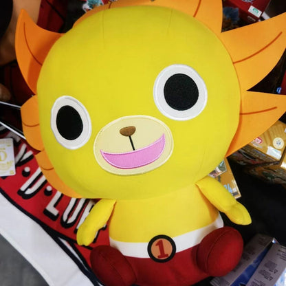 One Piece Anime Plush Toy, Luffy & Thousand Sunny Lion Head Soft Stuffed Plush Doll, Cute Cartoon Character Plushie, Collectible Figure Gift for One Piece Fans