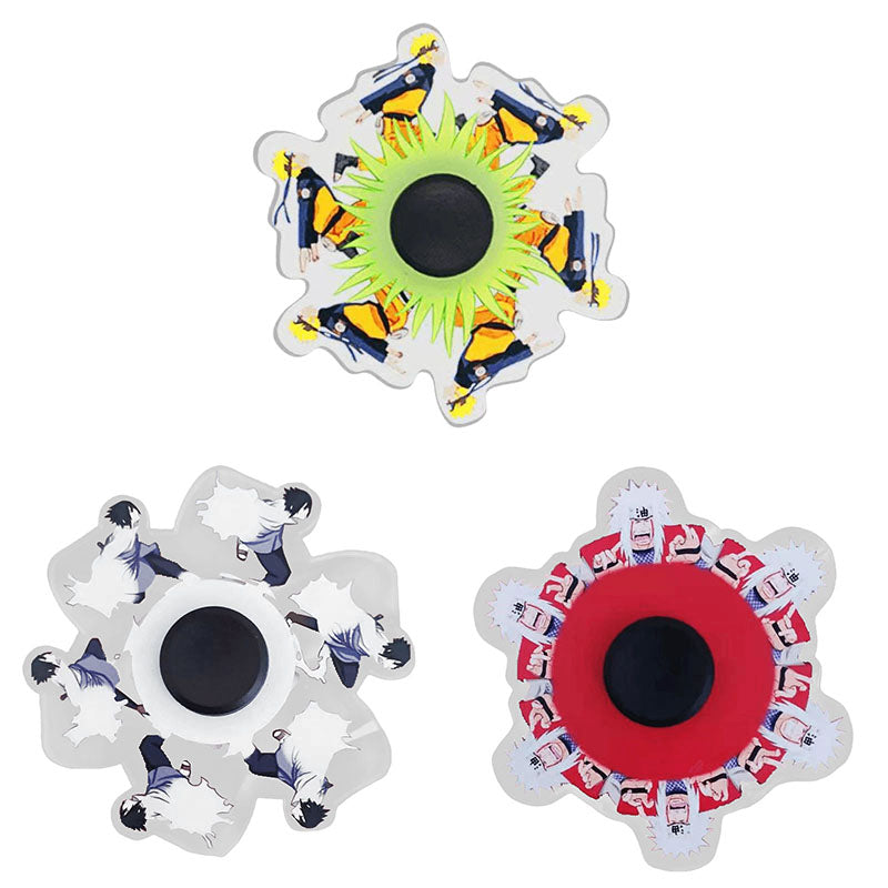 Naruto Anime Running Fidget Spinner, Optical Illusion Dynamic Fidget Toy, Acrylic Character Animation Fingertip Spinner, Stress Relief Hand Spinner, Collectible Gift for Naruto Fans