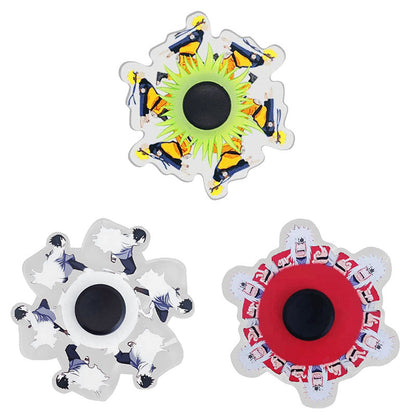 Naruto Anime Running Fidget Spinner, Optical Illusion Dynamic Fidget Toy, Acrylic Character Animation Fingertip Spinner, Stress Relief Hand Spinner, Collectible Gift for Naruto Fans