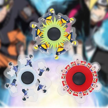 Naruto Anime Running Fidget Spinner, Optical Illusion Dynamic Fidget Toy, Acrylic Character Animation Fingertip Spinner, Stress Relief Hand Spinner, Collectible Gift for Naruto Fans