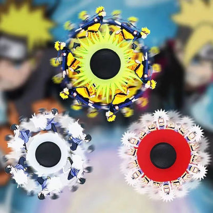 Naruto Anime Running Fidget Spinner, Optical Illusion Dynamic Fidget Toy, Acrylic Character Animation Fingertip Spinner, Stress Relief Hand Spinner, Collectible Gift for Naruto Fans