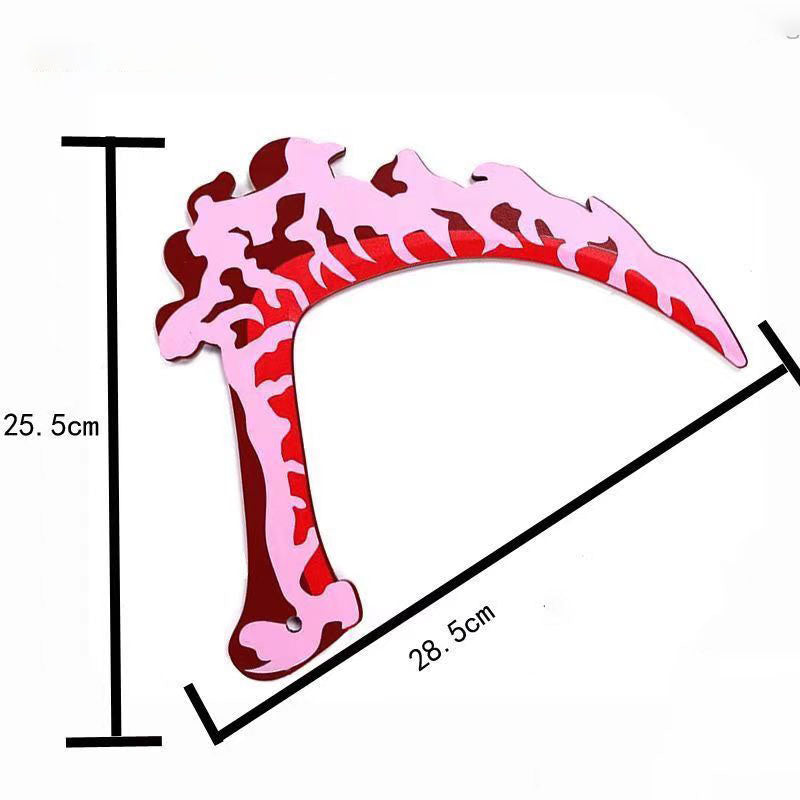 Demon Slayer Gyutaro Cosplay Weapon Prop, Gyutaro Blood Sickle Replica, Anime Demon Slayer Cosplay Scythe for Halloween Costume, Comic Con Cosplay Accessory