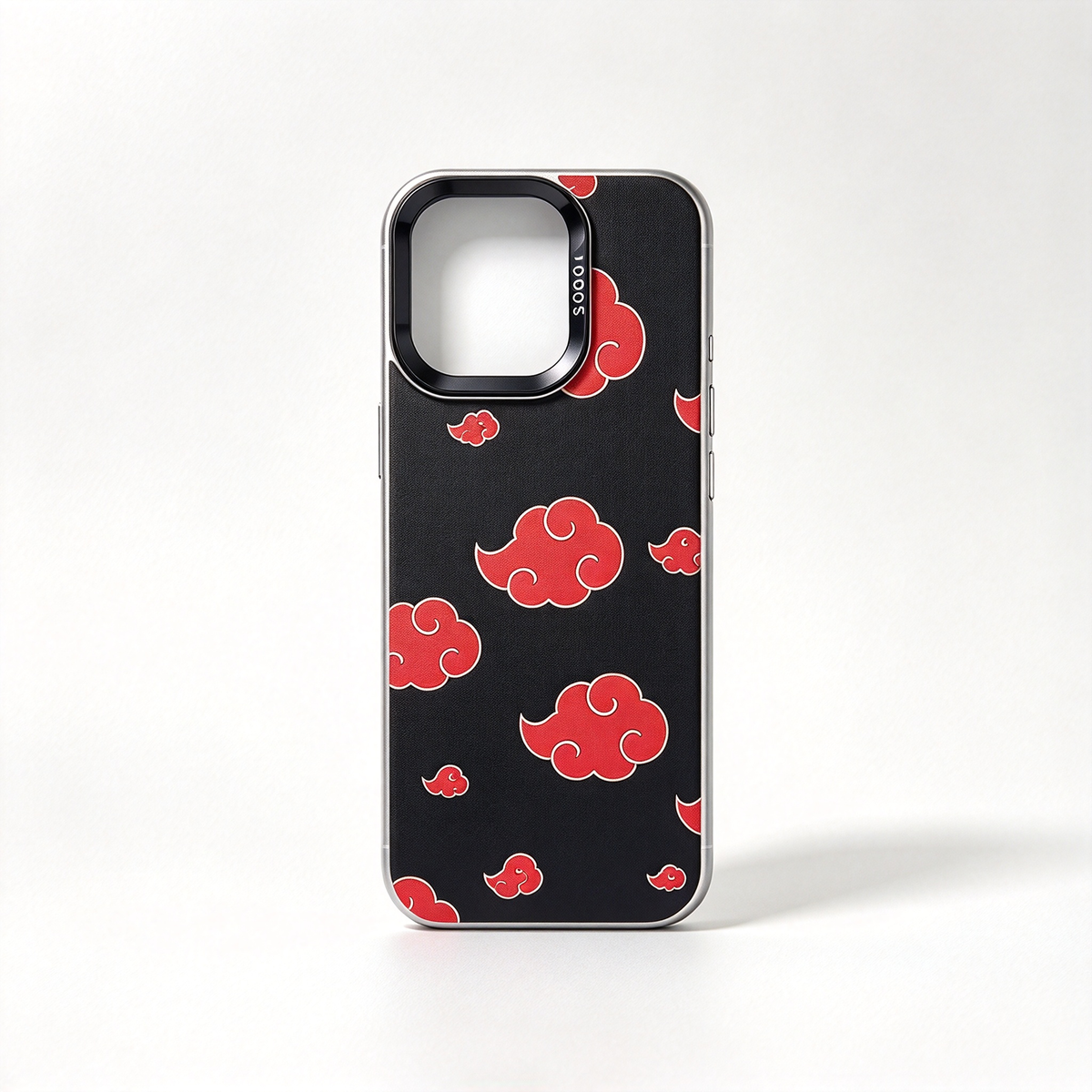 Naruto Anime Akatsuki Red Cloud Phone Case, Matte Shockproof Protective Phone Cover, Classic Akatsuki Pattern Case, Gift for Naruto Fans for iPhone