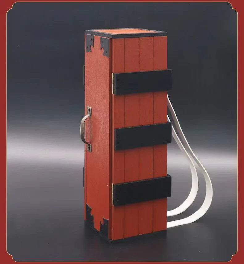 Demon Slayer Nezuko Wooden Box Backpack, Kimetsu No Yaiba Anime Cosplay Nezuko Box Bag, Unique Wooden Crate Shape Shoulder Bag, Anime Fan Collectible Cosplay Prop Gift