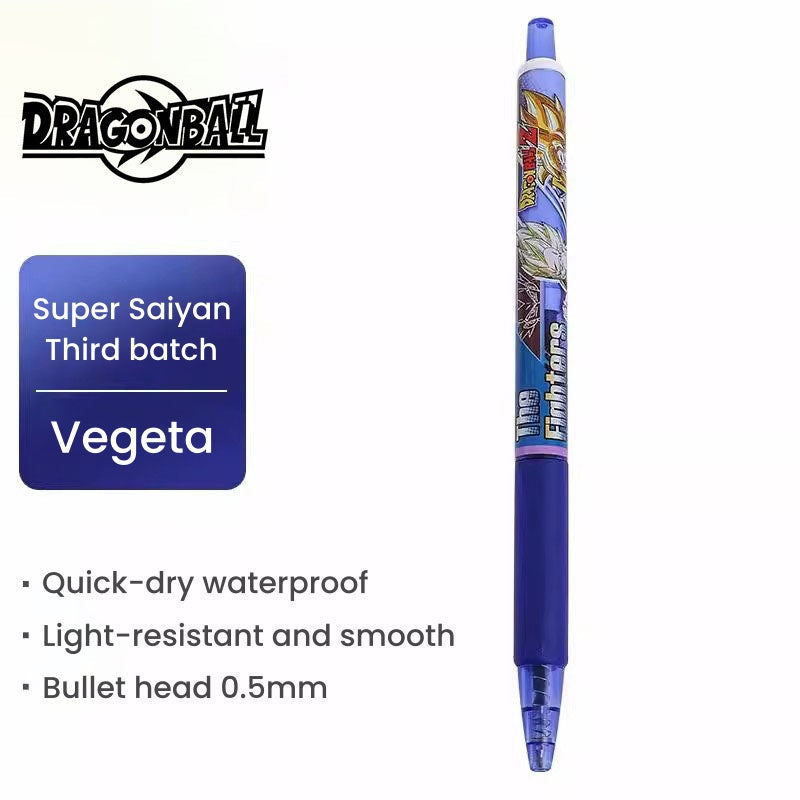 Dragon Ball Z Anime Retractable Ballpoint Pens, Goku Vegeta Gohan Trunks Character Printed Gel Ink Pens, Anime Themed School Office Writing Stationery, Collectible Gift for Dragon Ball Fans