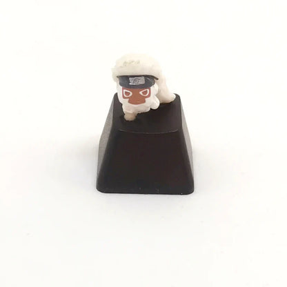 Naruto Anime Custom Keycap Set, Q Version Naruto Sasuke Itachi Kakashi Figurine Keycaps, Handmade 3D Resin Key Caps for Cherry MX Mechanical Keyboard, Anime Keyboard Decor Gift for Naruto Fans