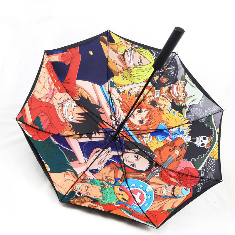 One Piece Zoro Katana Sword Umbrella, Anime Samurai Sword Shaped Long Handle Umbrella, Wado Ichimonji Sandai Kitetsu Replica Sword Umbrella, Cosplay Prop Rain & Sun Protection Umbrella, Collectible Gift for One Piece Fans