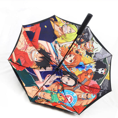 One Piece Zoro Katana Sword Umbrella, Anime Samurai Sword Shaped Long Handle Umbrella, Wado Ichimonji Sandai Kitetsu Replica Sword Umbrella, Cosplay Prop Rain & Sun Protection Umbrella, Collectible Gift for One Piece Fans