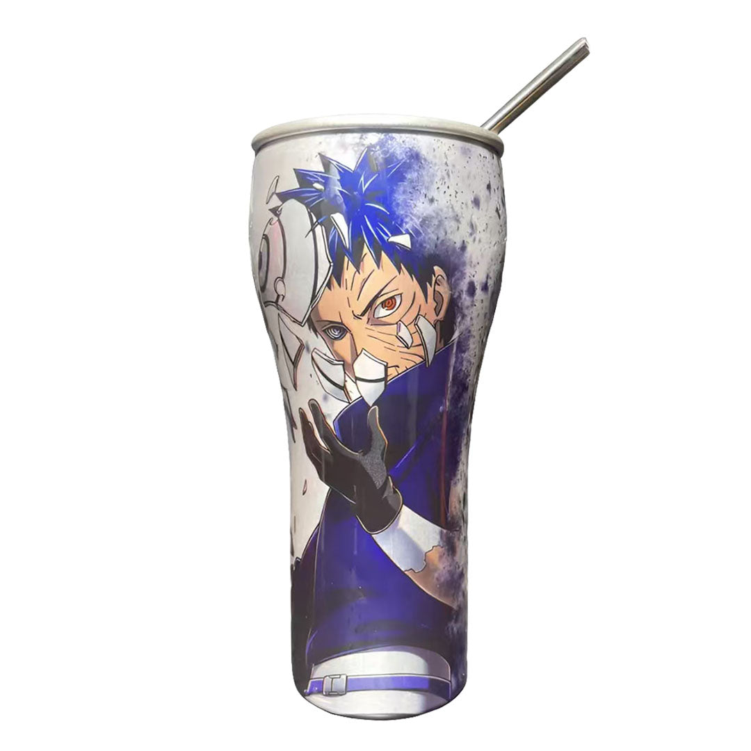 Naruto Anime 30oz Tumbler with Lid and Straw, Stainless Steel Insulated Travel Cup, Naruto Sasuke Kakashi Itachi Character Printed Coffee Mug, Naruto Merch Water Bottle Gift for Anime Fans