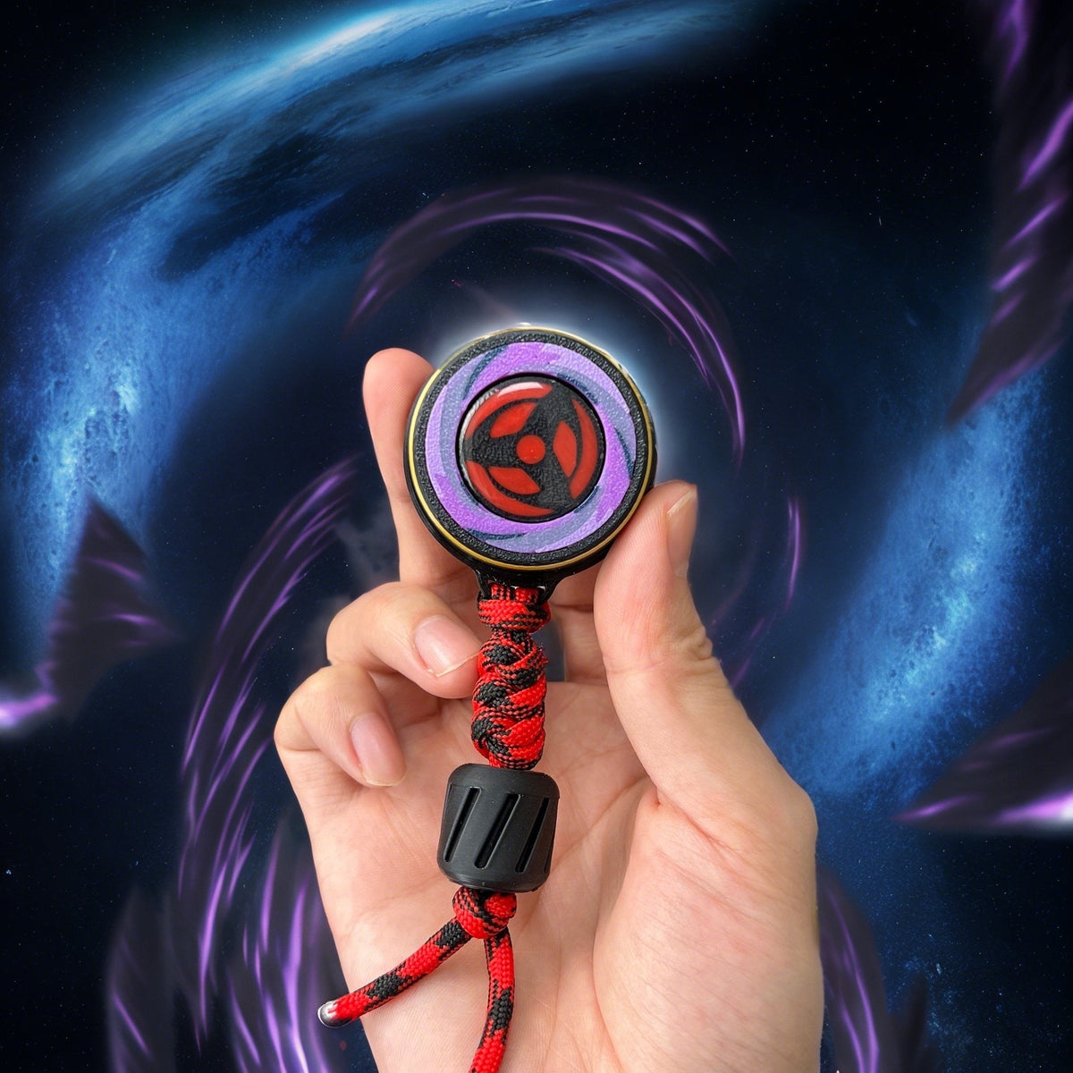 Naruto Akatsuki Magnetic EDC Fidget Slider, Anime Crow Pattern Push Card Fidget Toy, Pocket Stress Relief Clicker Toy, Collectible Gift for Naruto Fans