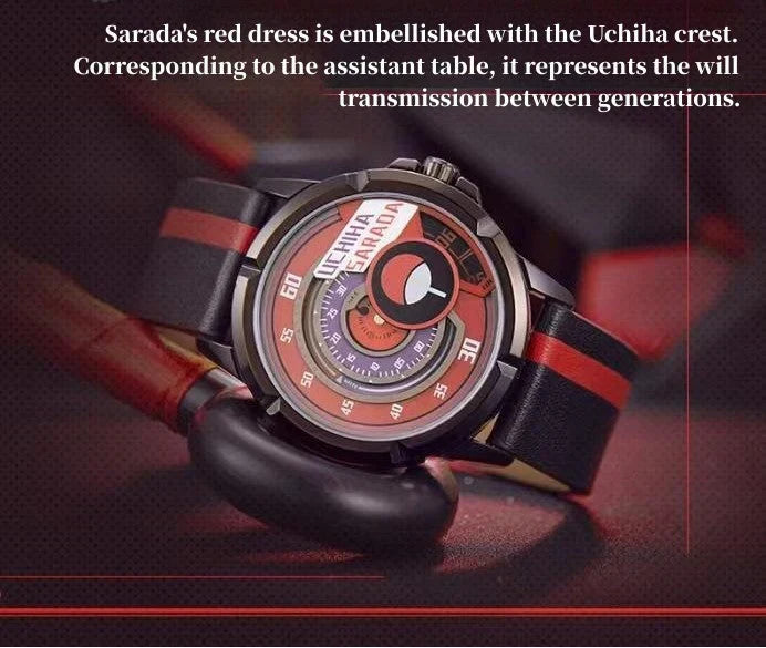 Boruto Naruto Next Generations Anime Wrist Watch, Uzumaki Boruto Sasuke Sarada Sharingan Analog Quartz Watch, Silicone Strap Anime Cosplay Watch, Collectible Gift for Naruto Anime Fans