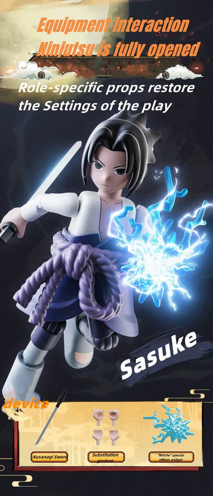 Naruto Anime Action Figures Set, Collectible Ninja Character Figurines, Movable Joints Model Toy, Desk Decor, Birthday Gift for Kids and Anime Fans