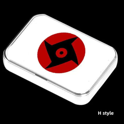 Naruto Anime Wireless Earbuds, Sharingan Akatsuki Logo TWS Bluetooth Earphones with LED Charging Case, Portable Stereo Headphones, Anime Naruto Fan Collectible Gift