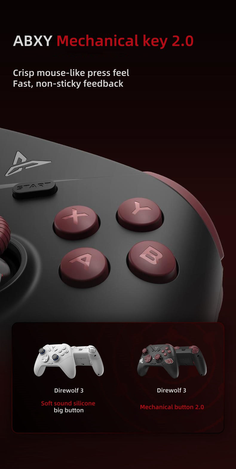 Naruto Akatsuki Cloud Wireless Game Controller, Anime Bluetooth Gamepad, No Drift Hall Joystick Gaming Controller, Custom Programmable Buttons Game Controller, Naruto Akatsuki Merch Gift for Anime & Game Fans
