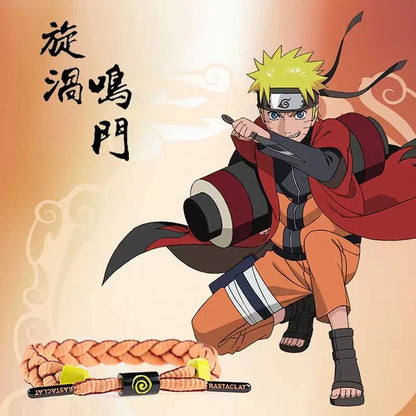 Naruto Anime Braided Bracelet, Handmade Woven Character Themed Rope Wristband, Cosplay Costume Accessory, Collectible Anime Jewelry Gift for Naruto Fans