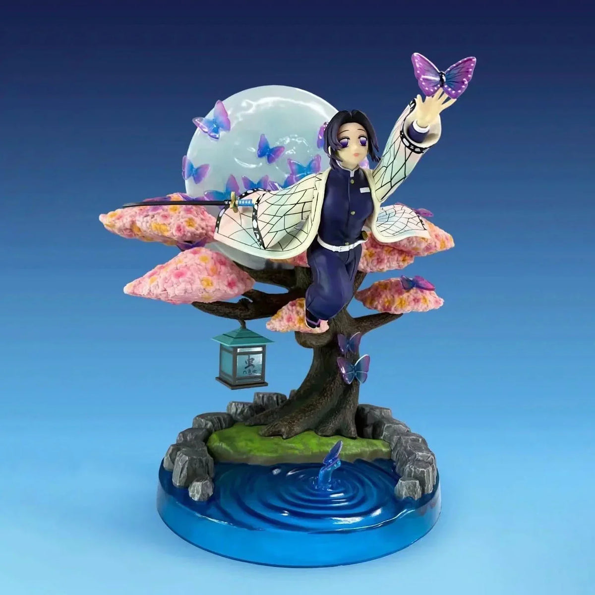 Demon Slayer Kimetsu no Yaiba GK Anime Figure, Tanjiro Rengoku Nezuko Giyu Character Statue with Special Effects Base, PVC Collectible Model Figurine, Anime Desk Decoration Gift for Demon Slayer Fans