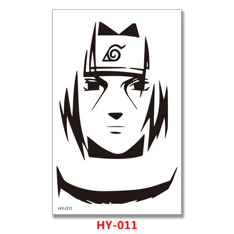 Naruto Anime Temporary Tattoo Stickers, Sharingan Akatsuki Uchiha Waterproof Fake Tattoos, Cosplay Body Art Stickers, Anime Party Decorations Gift for Naruto Fans