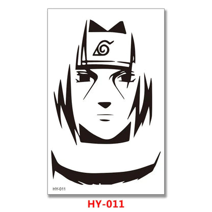 Naruto Anime Temporary Tattoo Stickers, Sharingan Akatsuki Uchiha Waterproof Fake Tattoos, Cosplay Body Art Stickers, Anime Party Decorations Gift for Naruto Fans