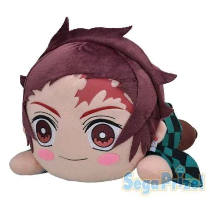 Demon Slayer Kimetsu no Yaiba Lying Plush Doll, Cute Anime Character Stuffed Pillow Plushie, Tanjiro Nezuko Zenitsu Inosuke Giyuu Shinobu Soft Toy, Anime Collectible Plush Gift for Fans