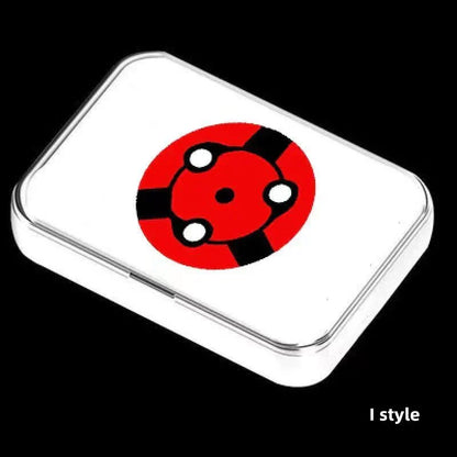 Naruto Anime Wireless Earbuds, Sharingan Akatsuki Logo TWS Bluetooth Earphones with LED Charging Case, Portable Stereo Headphones, Anime Naruto Fan Collectible Gift
