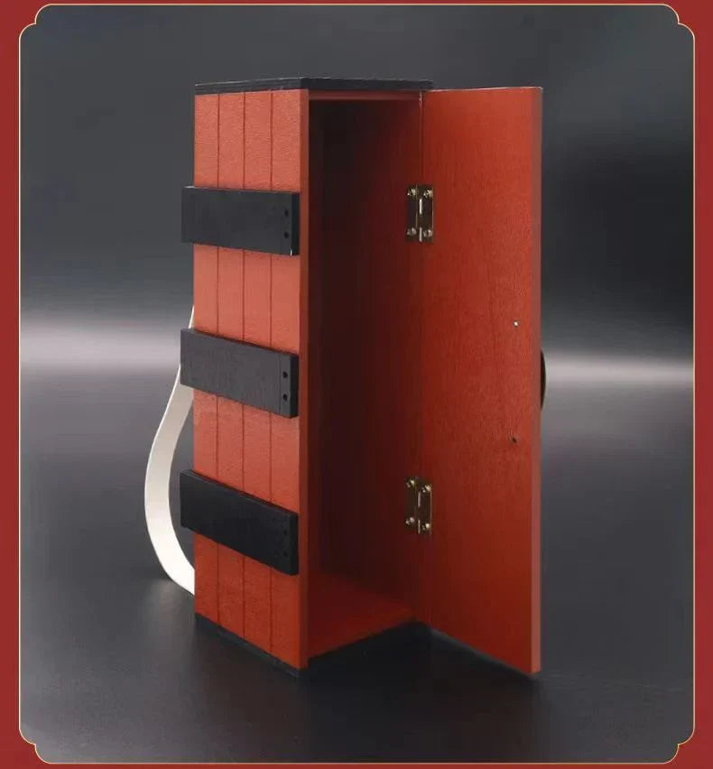 Demon Slayer Nezuko Wooden Box Backpack, Kimetsu No Yaiba Anime Cosplay Nezuko Box Bag, Unique Wooden Crate Shape Shoulder Bag, Anime Fan Collectible Cosplay Prop Gift