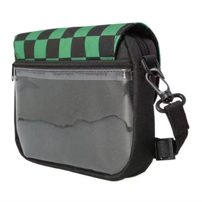 Demon Slayer Anime Crossbody Messenger Bag, Multi Styles Tanjiro Nezuko Zenitsu Pattern Shoulder Sling Bag, Casual Small Satchel Bag, Demon Slayer Merch Crossbody Purse Gift for Anime Fans