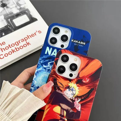 Naruto Anime Phone Case, Cool Manga Character Printed Shockproof Protective Phone Cover, Slim Soft TPU Anime Case for iPhone, Anime Fan Gift