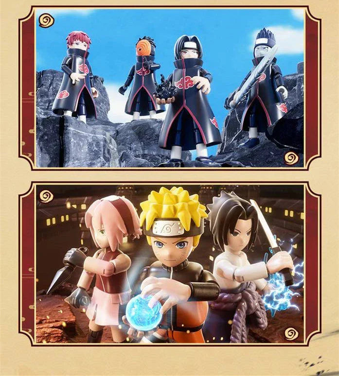 Naruto Anime Action Figures Set, Collectible Ninja Character Figurines, Movable Joints Model Toy, Desk Decor, Birthday Gift for Kids and Anime Fans