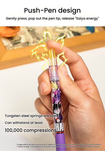 Dragon Ball Z Anime Retractable Ballpoint Pens, Goku Vegeta Gohan Trunks Character Printed Gel Ink Pens, Anime Themed School Office Writing Stationery, Collectible Gift for Dragon Ball Fans