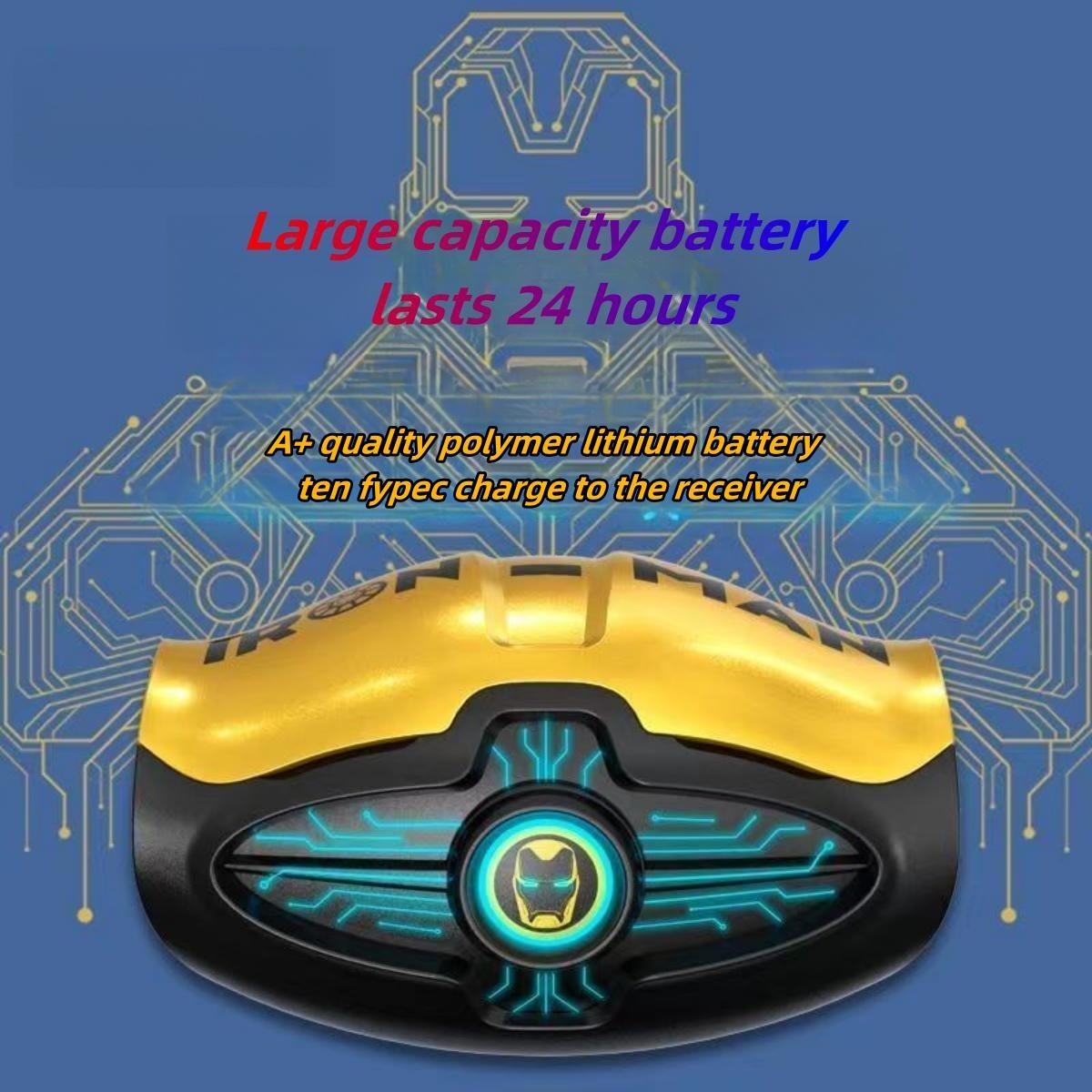 Marvel Avengers Spider‑Man Iron Man TWS True Wireless Gaming Earbuds, Bluetooth 5.3 Headphones 30ms Ultra Low Latency 13mm Driver Type‑C Charging for Game Music