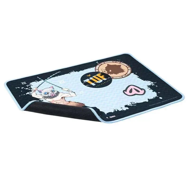 Demon Slayer Anime Mouse Pad, Nezuko & Inosuke Gaming Mousepad, Non-Slip Rubber Base Waterproof Desk Mat, Smooth Surface Mouse Mat for Laptop Computer Office Game, Demon Slayer Fan Merch Gift