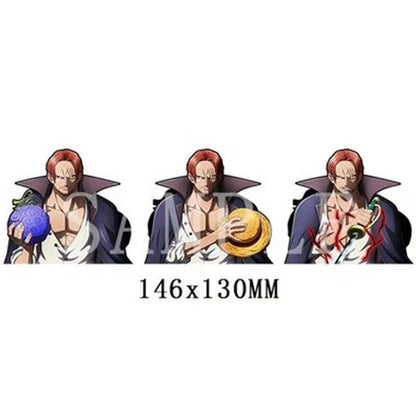 One Piece 3D Motion Stickers, Lenticular Anime Character Decals, Luffy Zoro Nami Changing Image Sticker, Waterproof Peekers Sticker for Car Laptop Water Bottle, One Piece Fans Collectible Decor