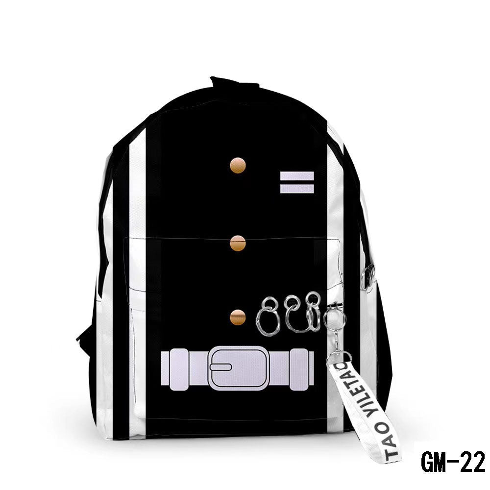 Demon Slayer Anime Backpack, Multi Styles Tanjiro Nezuko Zenitsu Rengoku Printed School Backpack, Lightweight Casual Daypack, Demon Slayer Merch Bookbag Gift for Teens Anime Fans