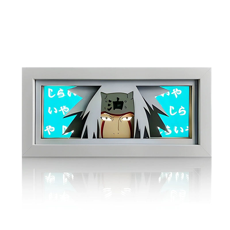 Naruto Anime Paper Cut Light Box, 3D Paper Carving LED Frame Lamp, Sharingan Character Night Light, Desktop Wall Art Decor, Collectible Anime Gift for Naruto Fans