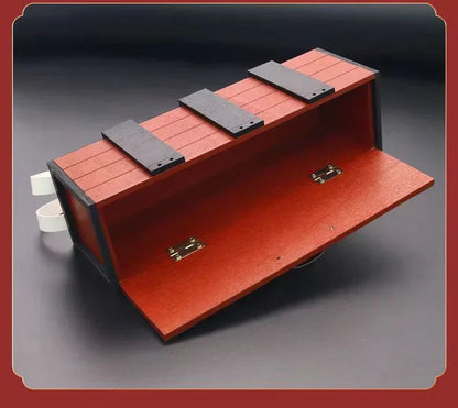 Demon Slayer Nezuko Wooden Box Backpack, Kimetsu No Yaiba Anime Cosplay Nezuko Box Bag, Unique Wooden Crate Shape Shoulder Bag, Anime Fan Collectible Cosplay Prop Gift