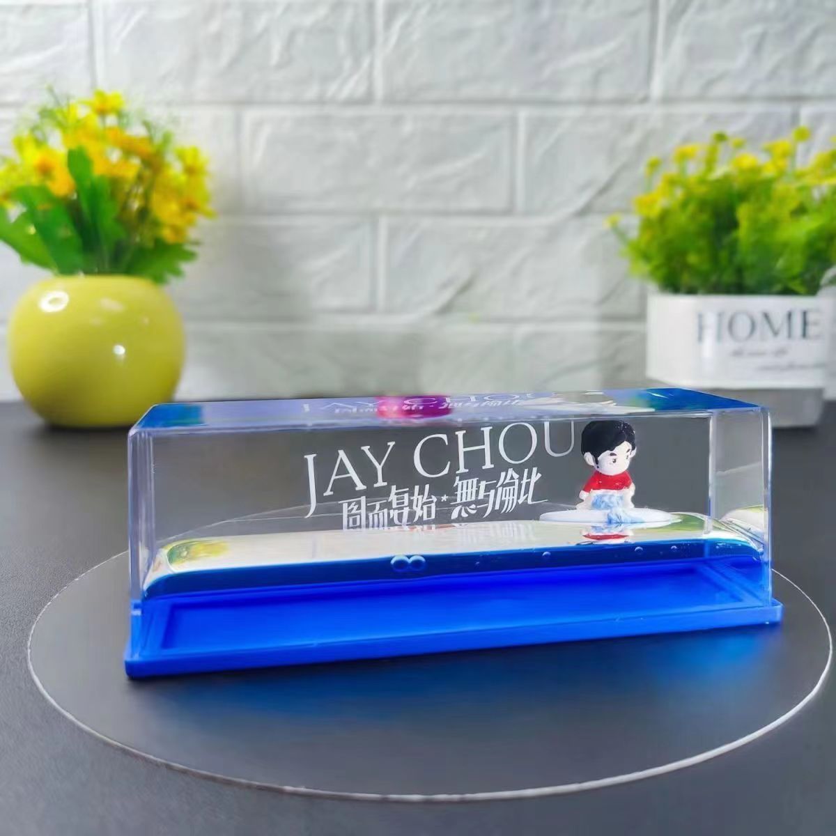 Liquid Wave Ship Resin Desk Ornament, Floating Boat in Fluid Sea Paperweight, Acrylic Dynamic Ocean Wave Ship Display Decor, Unique Nautical Souvenir Gift for Desk Home Decoration
