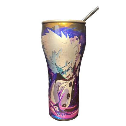 Naruto Anime 30oz Tumbler with Lid and Straw, Stainless Steel Insulated Travel Cup, Naruto Sasuke Kakashi Itachi Character Printed Coffee Mug, Naruto Merch Water Bottle Gift for Anime Fans