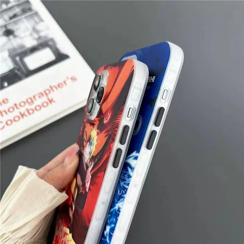 Naruto Anime Phone Case, Cool Manga Character Printed Shockproof Protective Phone Cover, Slim Soft TPU Anime Case for iPhone, Anime Fan Gift