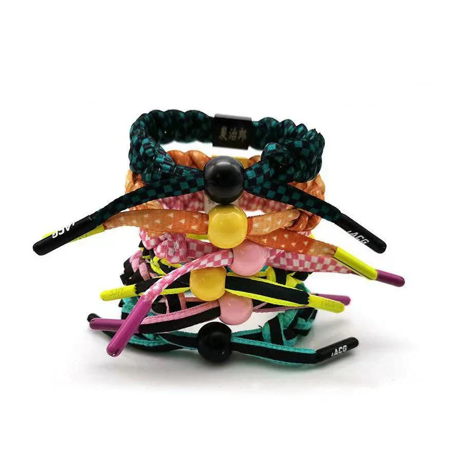 Demon Slayer Anime Braided Bracelet, Tanjiro Nezuko Rengoku Giyuu Cosplay Handmade Woven Rope Bracelet, Adjustable Character Themed Wristband, Anime Fan Collectible Jewelry Gift for Men Women Teens