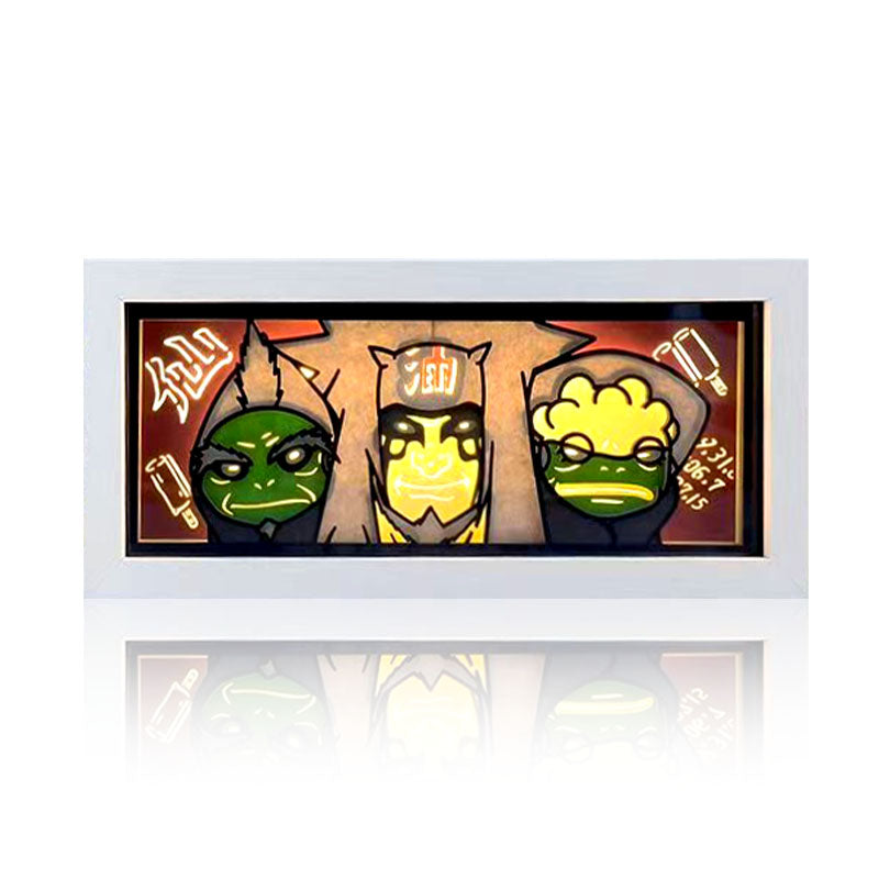 Naruto Anime Paper Cut Light Box, 3D Paper Carving LED Frame Lamp, Sharingan Character Night Light, Desktop Wall Art Decor, Collectible Anime Gift for Naruto Fans