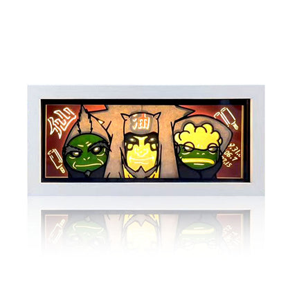 Naruto Anime Paper Cut Light Box, 3D Paper Carving LED Frame Lamp, Sharingan Character Night Light, Desktop Wall Art Decor, Collectible Anime Gift for Naruto Fans