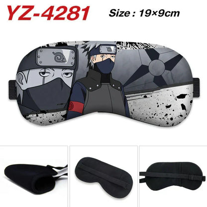 Naruto Anime Sleep Eye Mask, Uchiha Sasuke Itachi Madara Sakura Printed Blindfold, Soft Comfort Light Blocking Eye Cover for Travel Nap, Multiple Styles, Anime Fan Gift