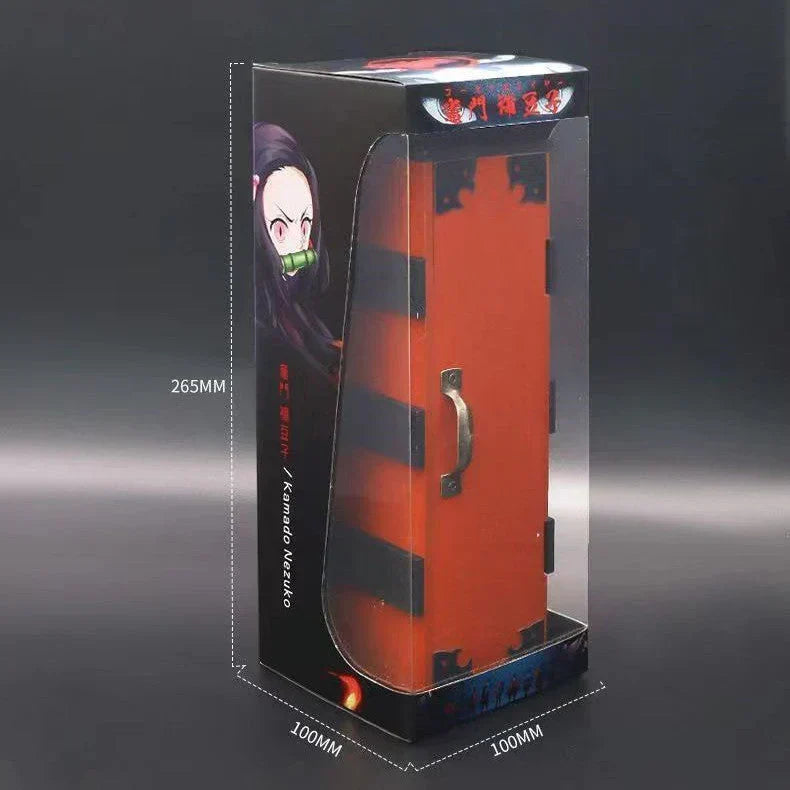Demon Slayer Nezuko Wooden Box Backpack, Kimetsu No Yaiba Anime Cosplay Nezuko Box Bag, Unique Wooden Crate Shape Shoulder Bag, Anime Fan Collectible Cosplay Prop Gift